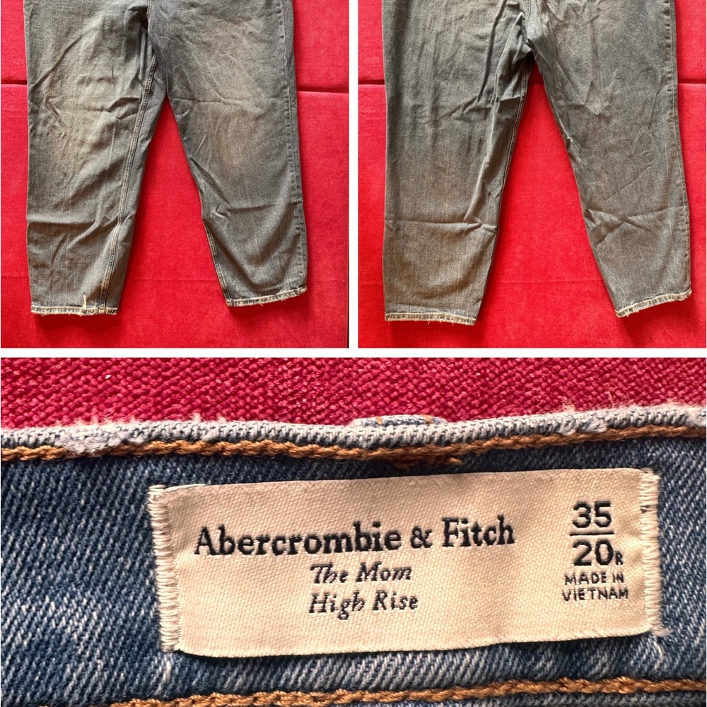 Abercrombie - High Rise Mom  Jeans - Blue